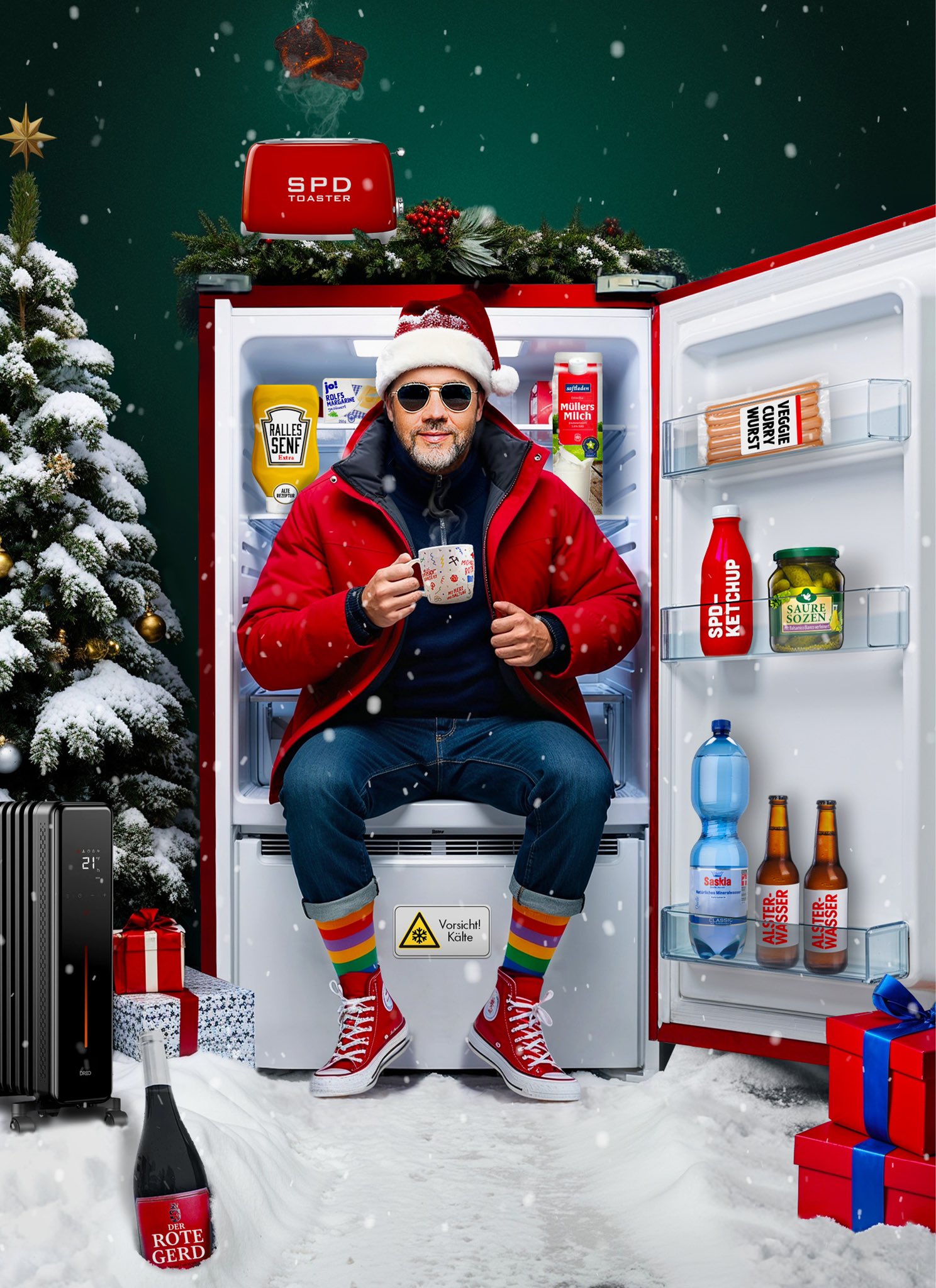 Weihnachtsgrüße mit SPDKühlschrank Wie sich Michael Roth verabschiedet Vorwärts